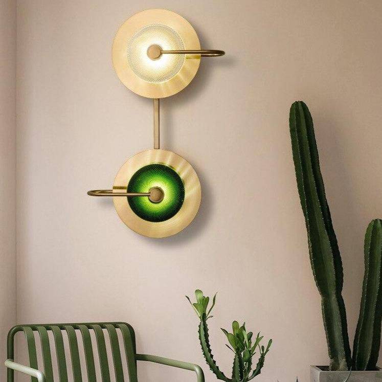 wall lamp LED wall design round in gold metal Light