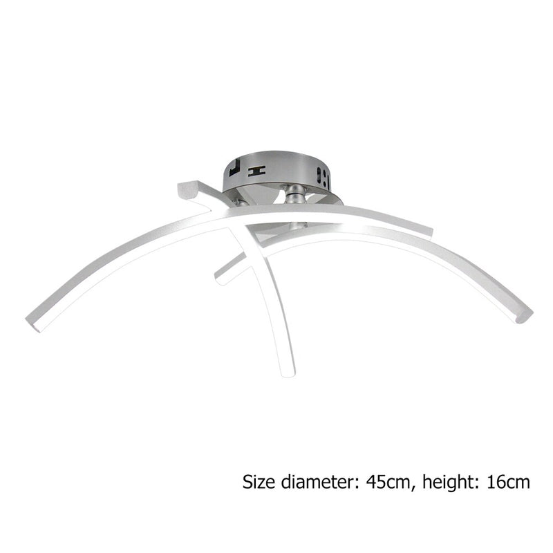 LED ceiling lamp with 3 curved metal bars Teylor