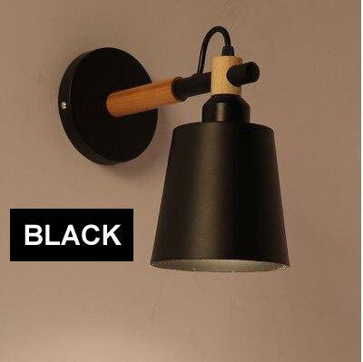 wall lamp Nordic wood and metal LED wall light