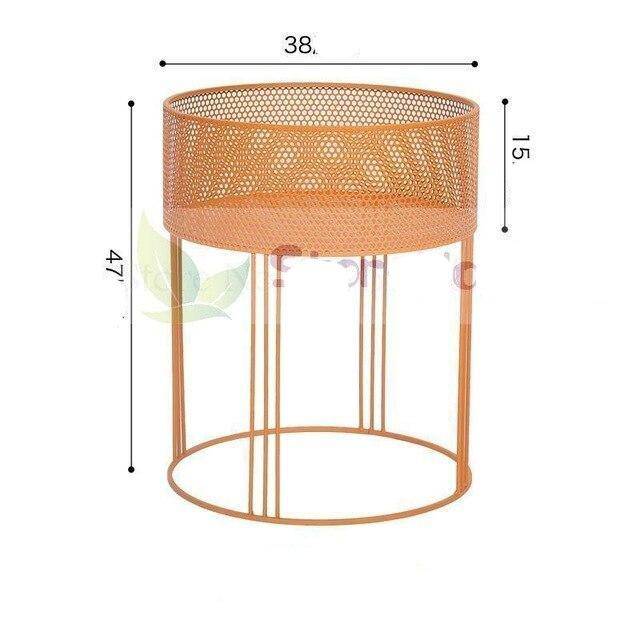 Piédestal sur pied haut design en métal coloré Creative - vue 6 sur 18