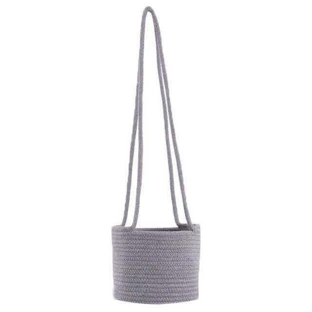 Scandinavian style hessian hanging planter