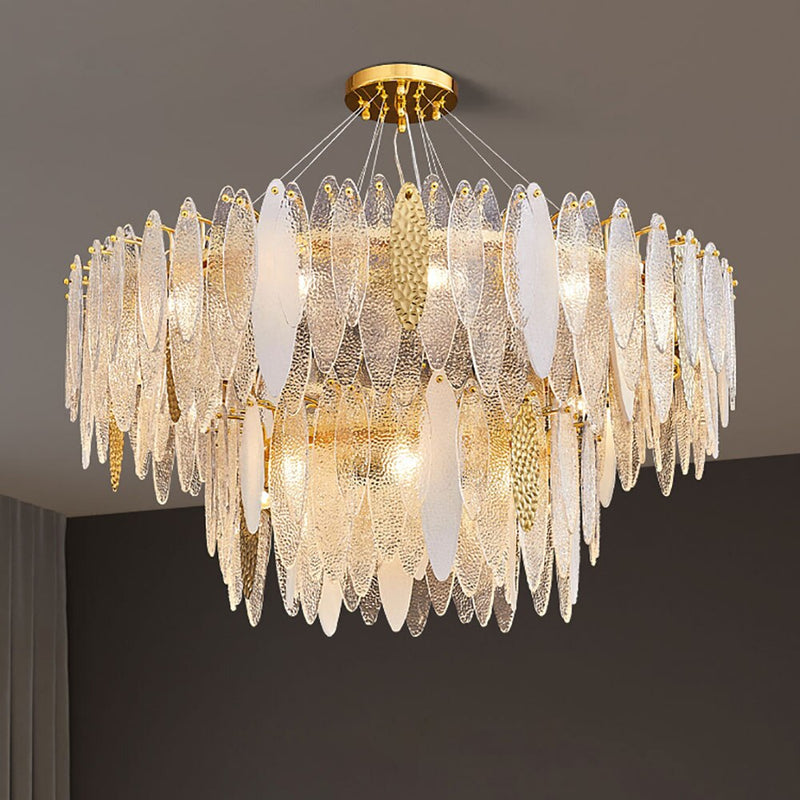 Modern chandelier with luxury glass slats Valentina