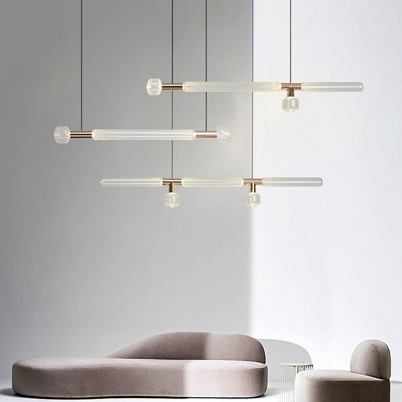 pendant light modern LED with different glass shapes Florina