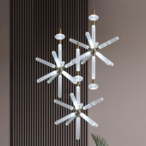 Suspension moderne LED avec différentes formes en verre Florina - vue 6 sur 34