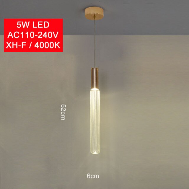 pendant light modern LED with different glass shapes Florina