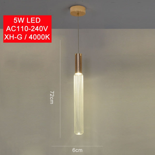 pendant light modern LED with different glass shapes Florina