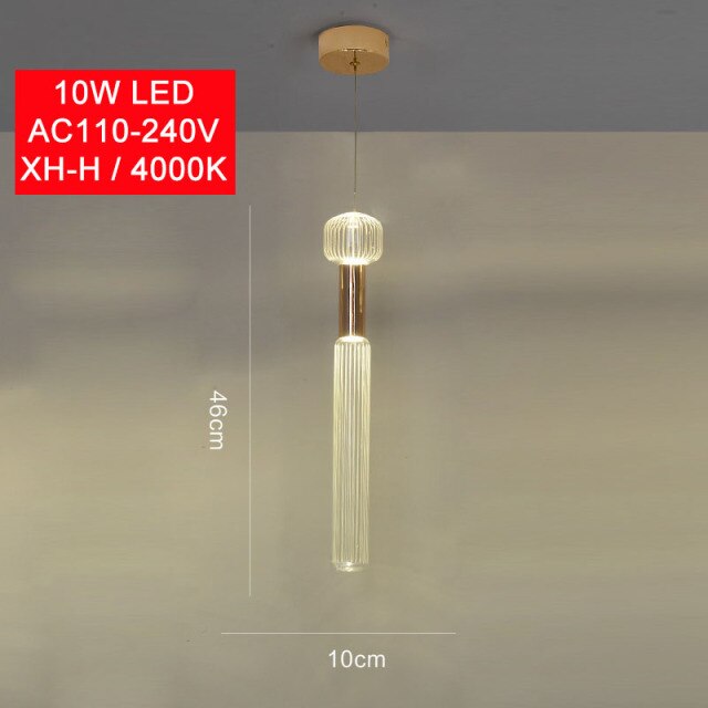 pendant light modern LED with different glass shapes Florina