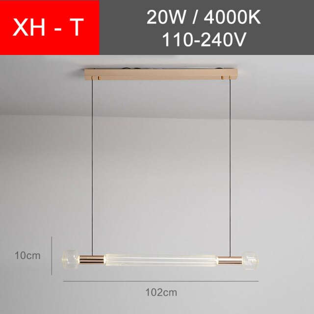 pendant light modern LED with different glass shapes Florina