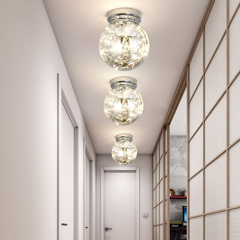 Plafonnier moderne LED avec globe en verre Duna
