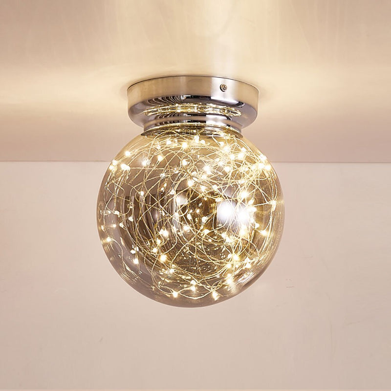 Plafonnier moderne LED avec globe en verre Duna