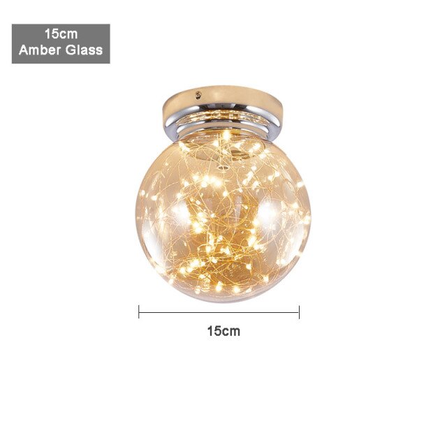 Plafonnier moderne LED avec globe en verre Duna