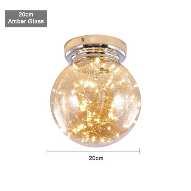 Plafonnier moderne LED avec globe en verre Duna