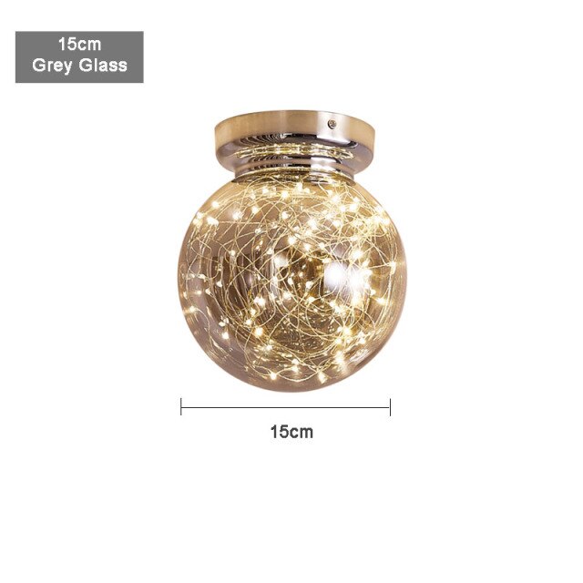 Plafonnier moderne LED avec globe en verre Duna
