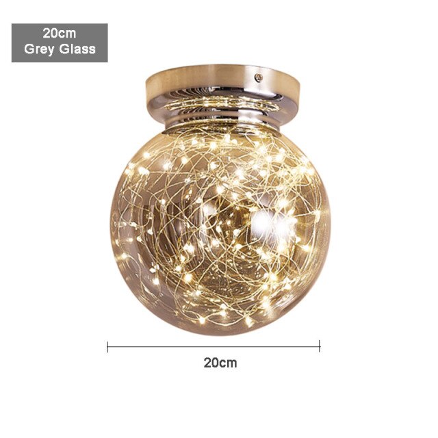 Plafonnier moderne LED avec globe en verre Duna