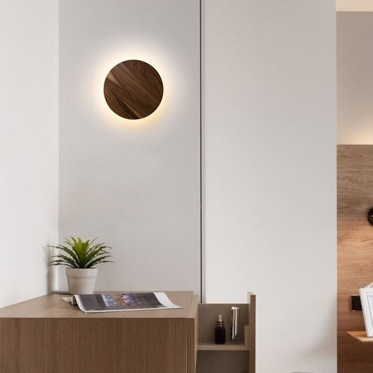 wall lamp modern round wooden wall Nordic Globe