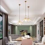 pendant light modern LED lampshade with triangular petals Andrea