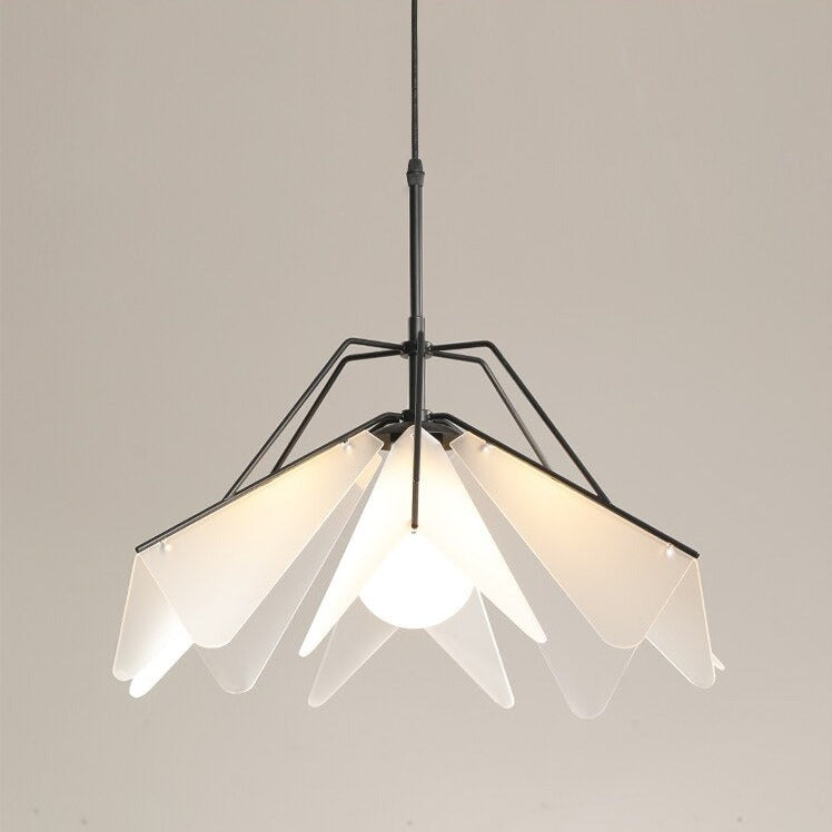Suspension moderne LED abat-jour avec pétales triangulaires Andrea - vue 6 sur 9