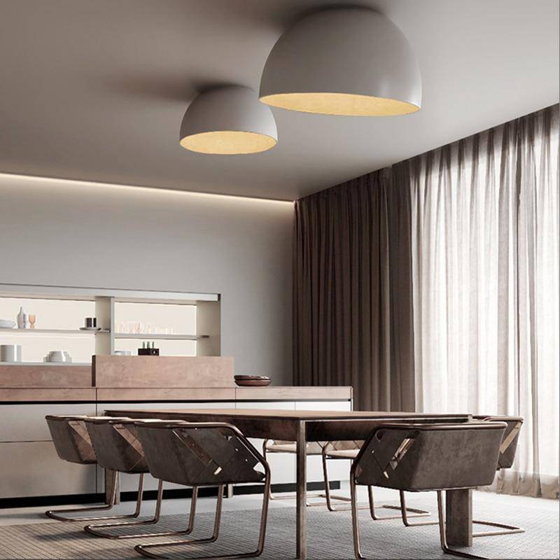 Plafonnier design LED de formes ovales style minimaliste Loft