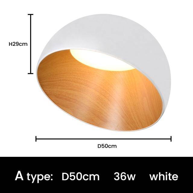 LED ceiling lamp with oval shapes, minimalist style Loft