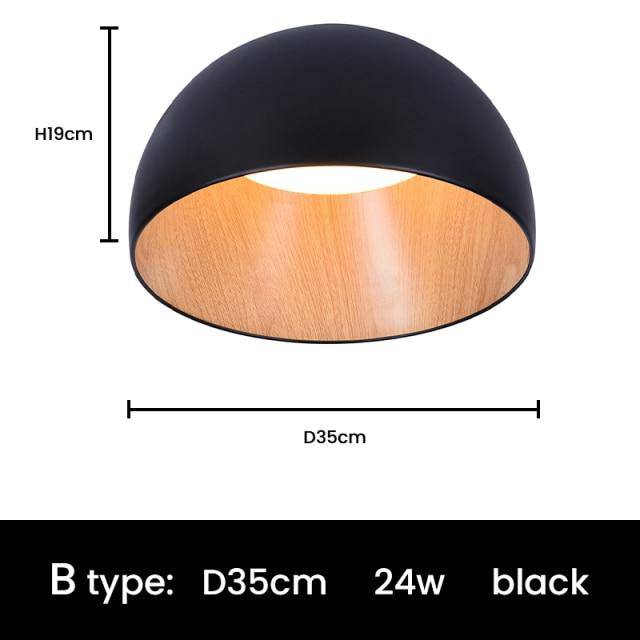 LED ceiling lamp with oval shapes, minimalist style Loft