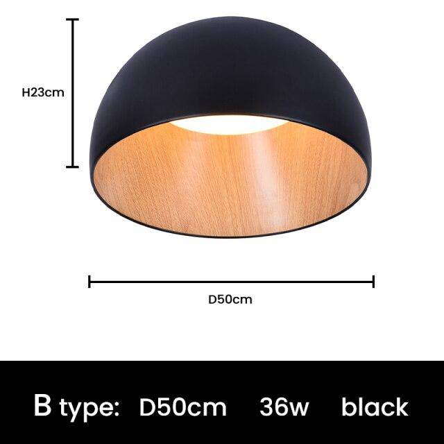 LED ceiling lamp with oval shapes, minimalist style Loft