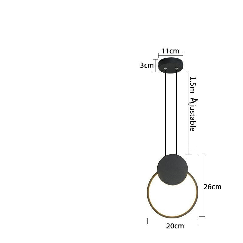 Suspension design LED minimaliste géométrique Oryna