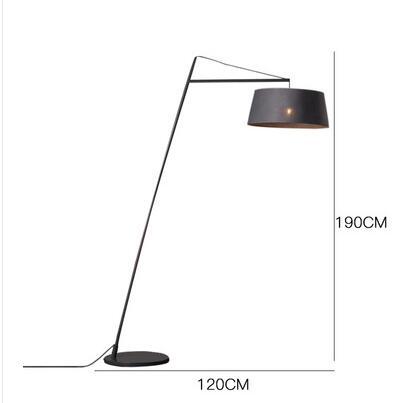 Floor lamp modern LED with lampshade straight drum Lorya