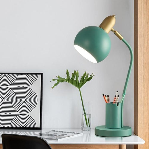 Lampe de bureau LED colorée avec pot à crayons Pennie