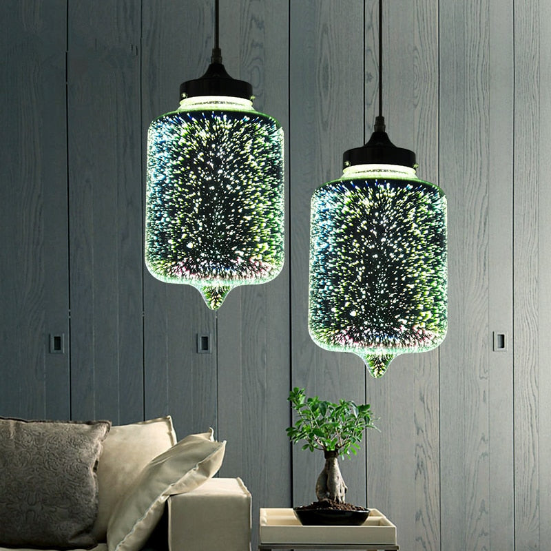 pendant light modern multicolored glass 3D Kaili