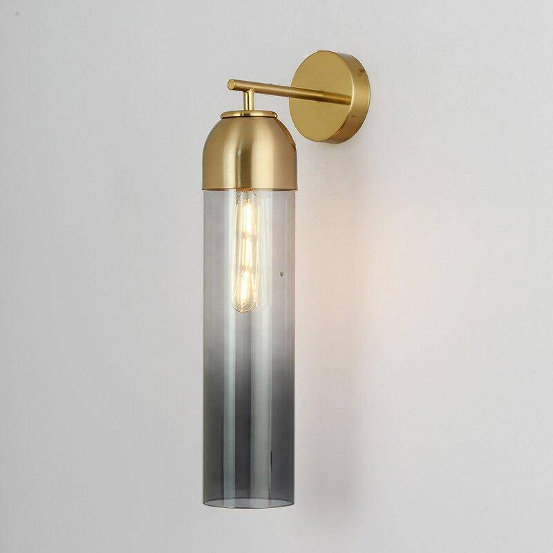wall lamp Loft coloured glass cylinder LED design wall light