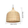 Suspension en rotin LED avec abat-jour arrondi Hang