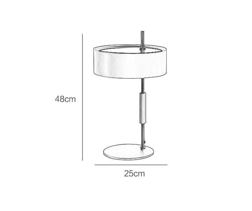 Lampe à poser design à LED en métal doré et finitions noires Loft