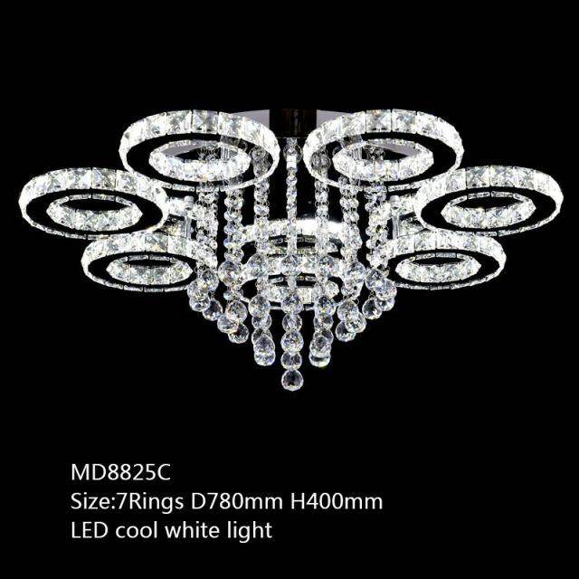 Lustre en cristal de verre à LED Luxe - vue 11 sur 11