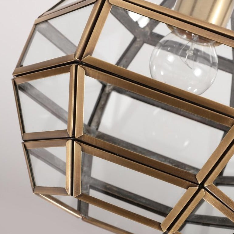 Plafonnier moderne en cuivre et verre Loxia