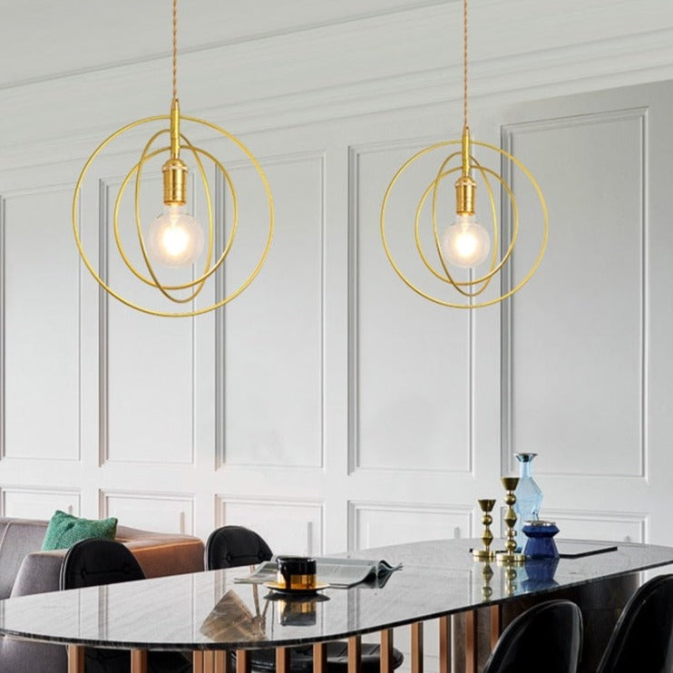 Suspension moderne LED avec formes géometriques Yria