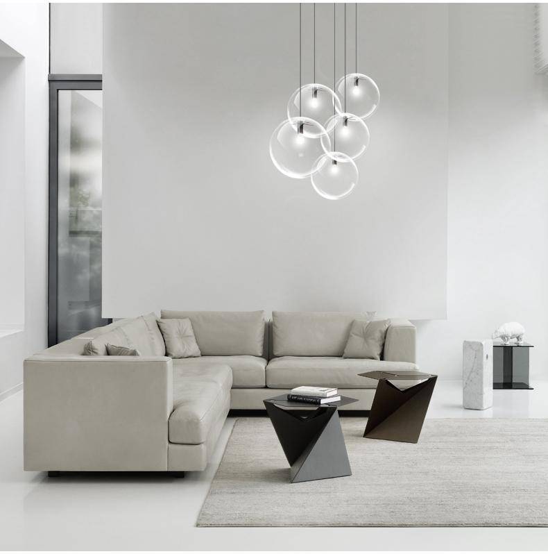 pendant light in chrome-plated glass Nordic Globe