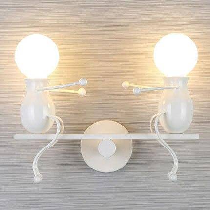 Applique murale moderne LED bonhommes colorés style Cartoon