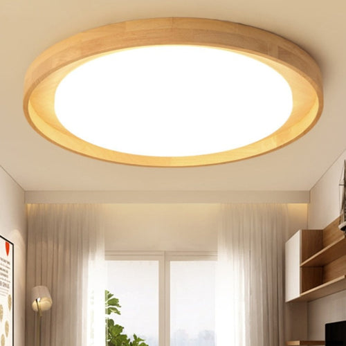 Scandinavian round wooden ceiling lamp Adartza