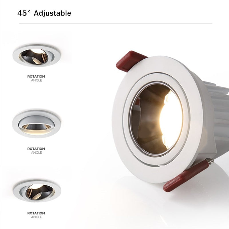 Foco design LED con ángulo ajustable en aluminio Alora