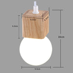 Suspension en bois cubique Wood