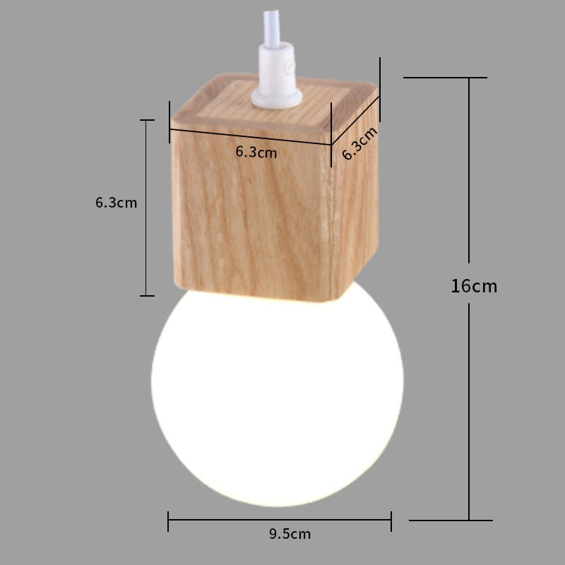 Suspension en bois cubique Wood