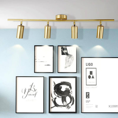 Foco LED de estilo pasillo design en metal dorado
