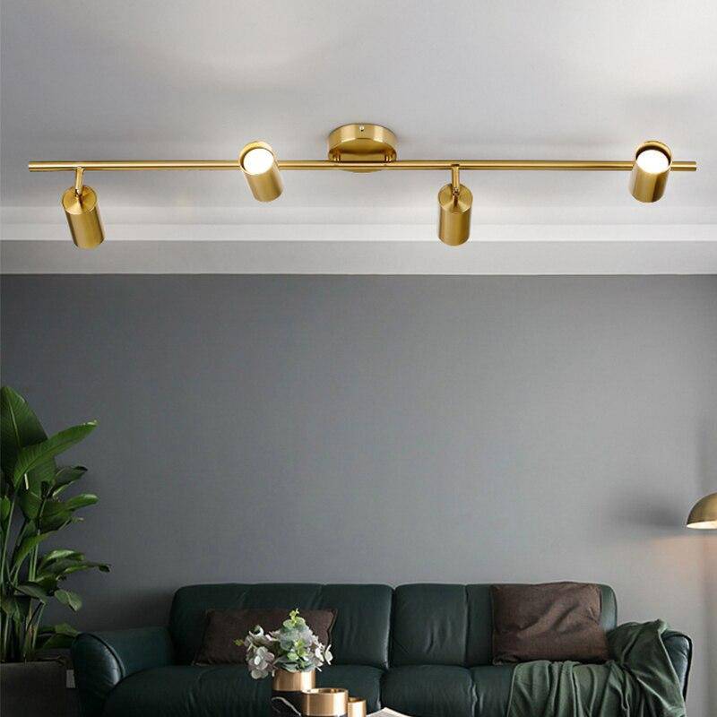 Spot design à LED en métal doré style Hallway - vue 3 sur 10