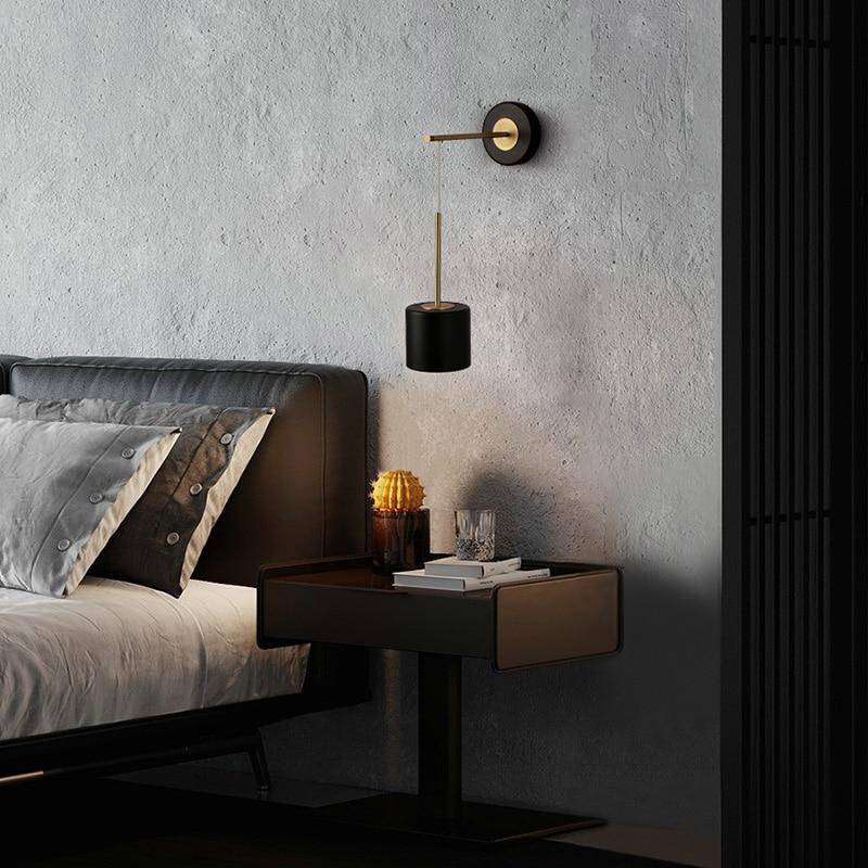 wall lamp LED wall design with lampshade metal cylinder