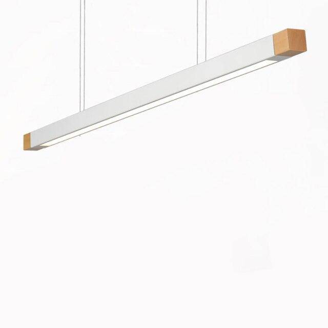 pendant light elongated LED design in black metal light