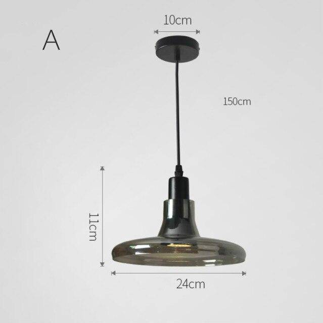 Suspension design en verre trempé Loft (plusieurs formes)