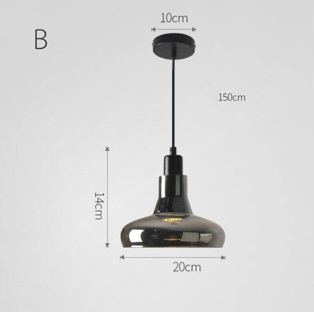 Lámpara de suspensión design en vidrio templado Loft (varias formas)