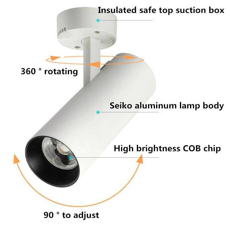 Spotlight Round LED in cylinder design Verlic