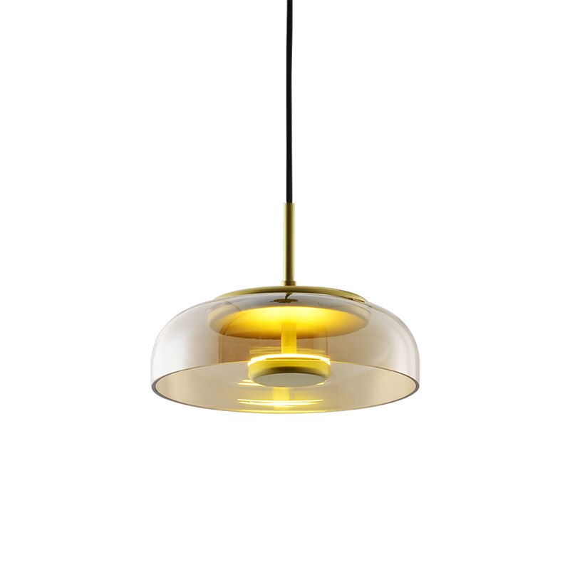 Suspension design ronde en verre LED Glass