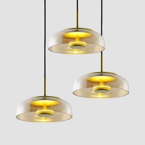 Suspension design ronde en verre LED Glass - vue 3 sur 5